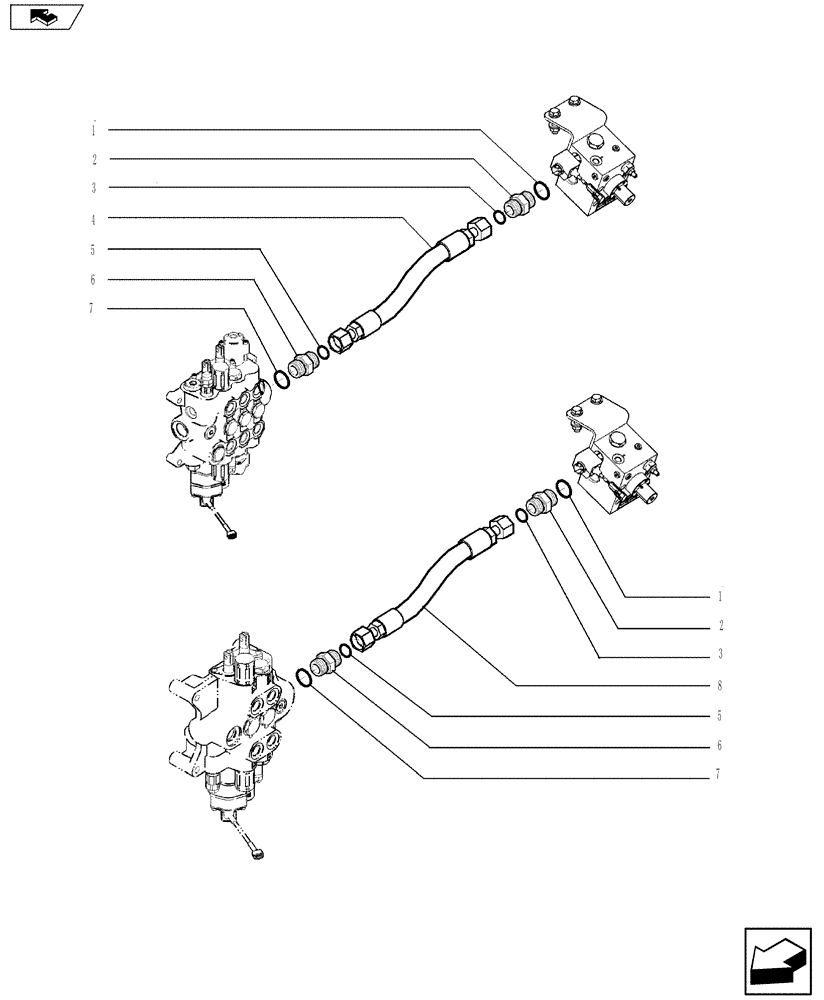 Схема запчастей Case 590SN - (35.726.44) - HYDRAULIC SYSTEM (35) - HYDRAULIC SYSTEMS