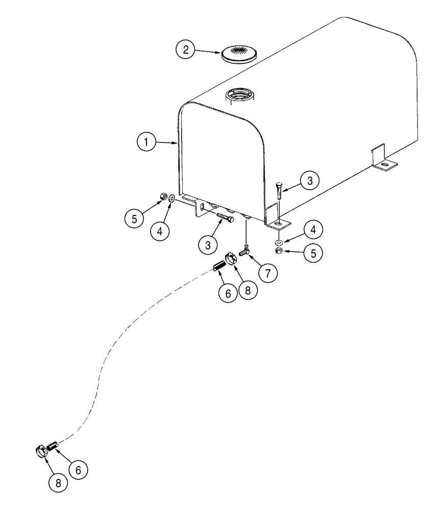 Схема запчастей Case TF300B - (03-01) - FUEL TANK AND LINES (03) - FUEL SYSTEM