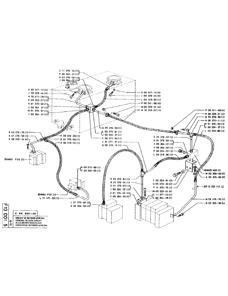 Схема запчастей Case RC200 - (048) - GENERAL RETURN CIRCUIT 