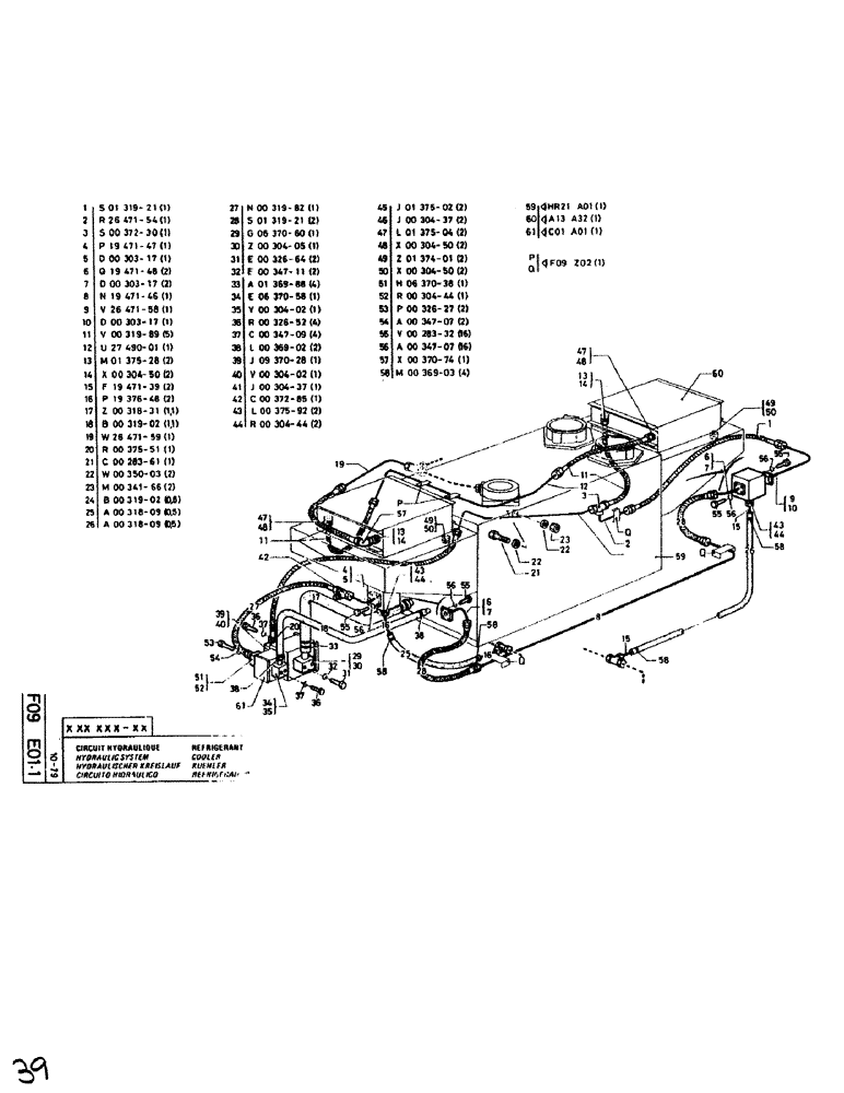 Схема запчастей Case SC150L - (039) - HYDRAULIC SYSTEM, COOLER 