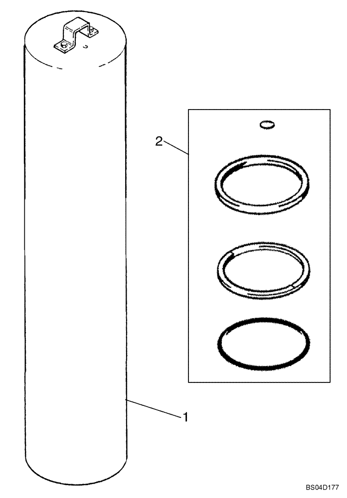 Схема запчастей Case 721D - (08-24B) - ACCUMULATOR - RIDE CONTROL - IF USED (08) - HYDRAULICS