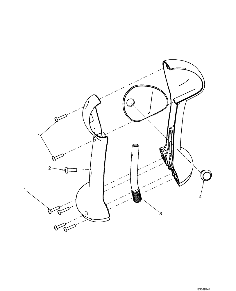 Схема запчастей Case 430 - (04-11) - CONTROL HANDLE, LH - BASIC (04) - ELECTRICAL SYSTEMS