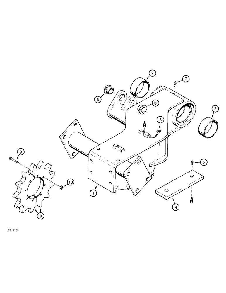 Схема запчастей Case 860 - (9-050) - TRENCHER BOOM MOUNTING BRACKET (09) - CHASSIS/ATTACHMENTS