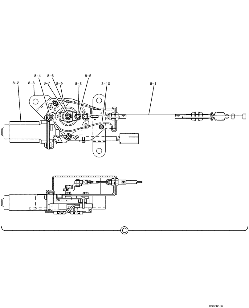 Схема запчастей Case CX50B - (01-020) - CONTROL ASSY, ENGINE (WITH DECEL) (PH11M00014F1) (05) - SUPERSTRUCTURE