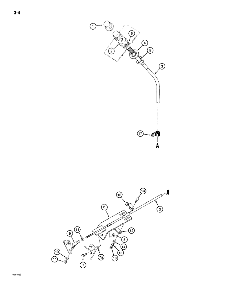 Схема запчастей Case 760 - (03-004) - THROTTLE AND LINKAGE (10) - ENGINE