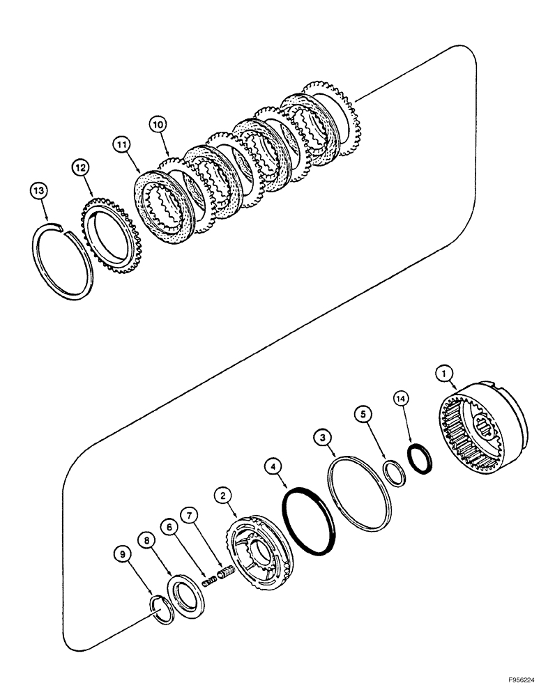 Схема запчастей Case 1150H_IND - (06-08) - TRANSMISSION - CLUTCH (06) - POWER TRAIN