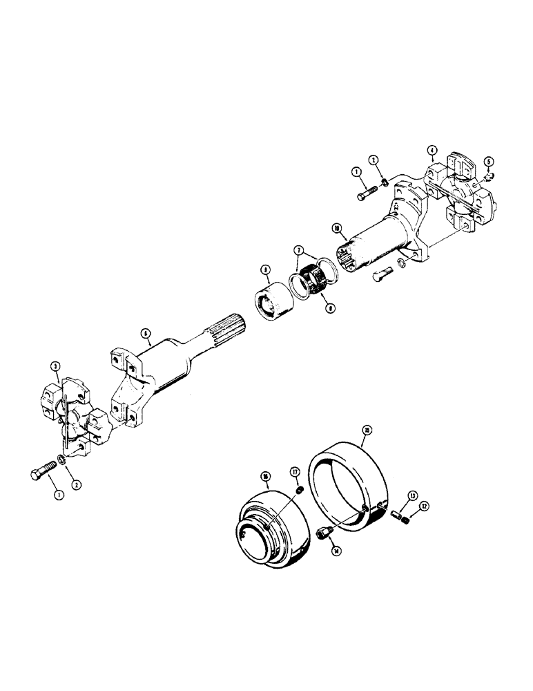 Схема запчастей Case 800 - (140) - L52388 REAR AXLE DRIVE SHAFT (03) - TRANSMISSION