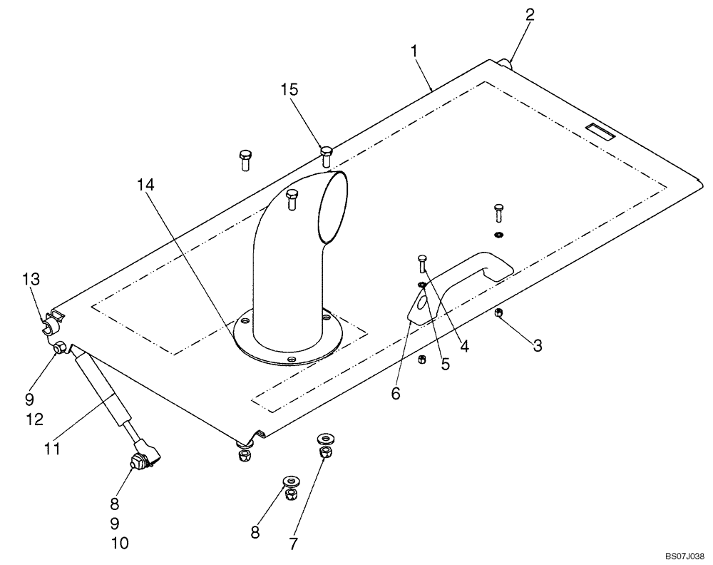 Схема запчастей Case 430 - (09-20[01]) - HOOD (BSN 415565) (09) - CHASSIS