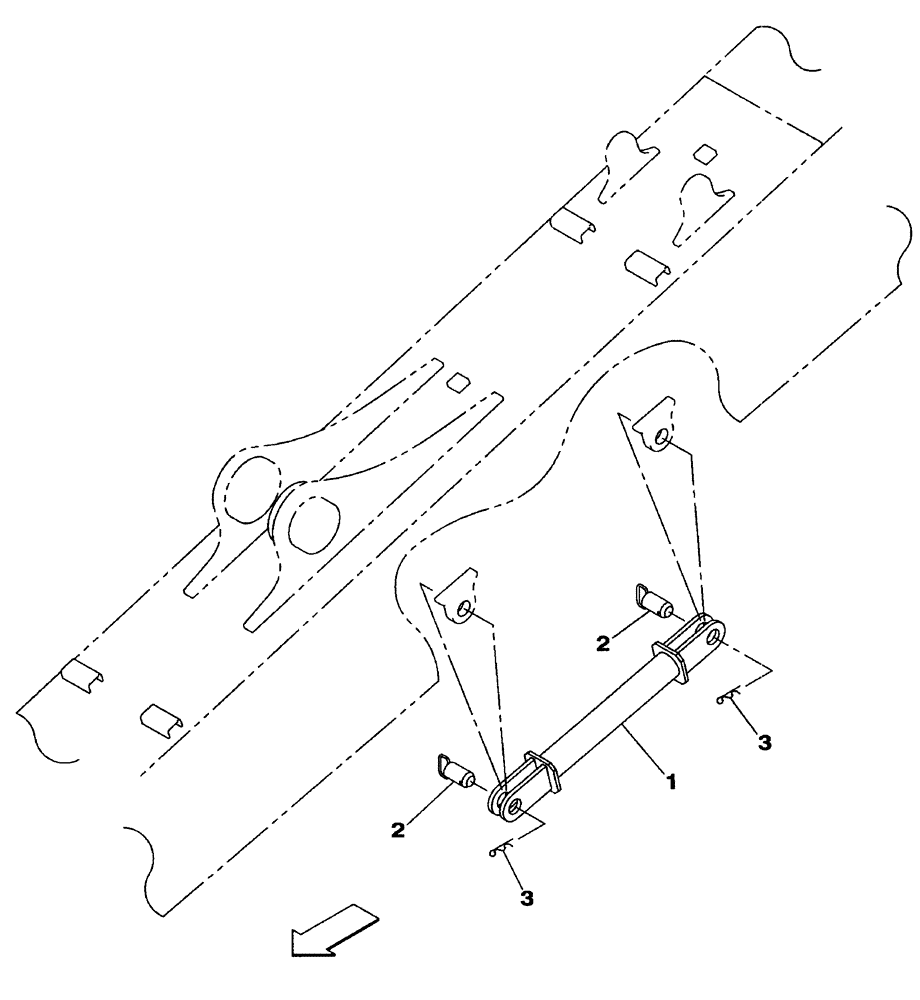 Схема запчастей Case CX130B - (09-64[01]) - MONOBLOCK BOOM (7.40M) - TRANSPORT STAY - LR (05.1) - UPPERSTRUCTURE CHASSIS/ATTACHMENTS