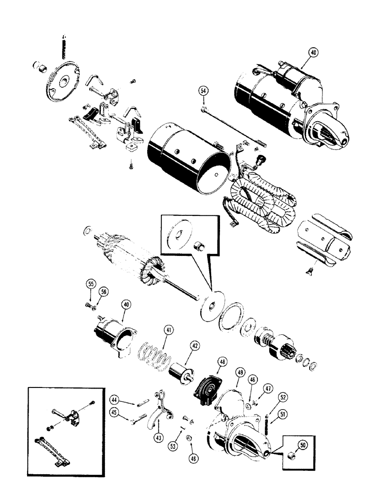 Схема запчастей Case 310G - (110) - D32189 STARTER, (188D) ENGINE (06) - ELECTRICAL SYSTEMS