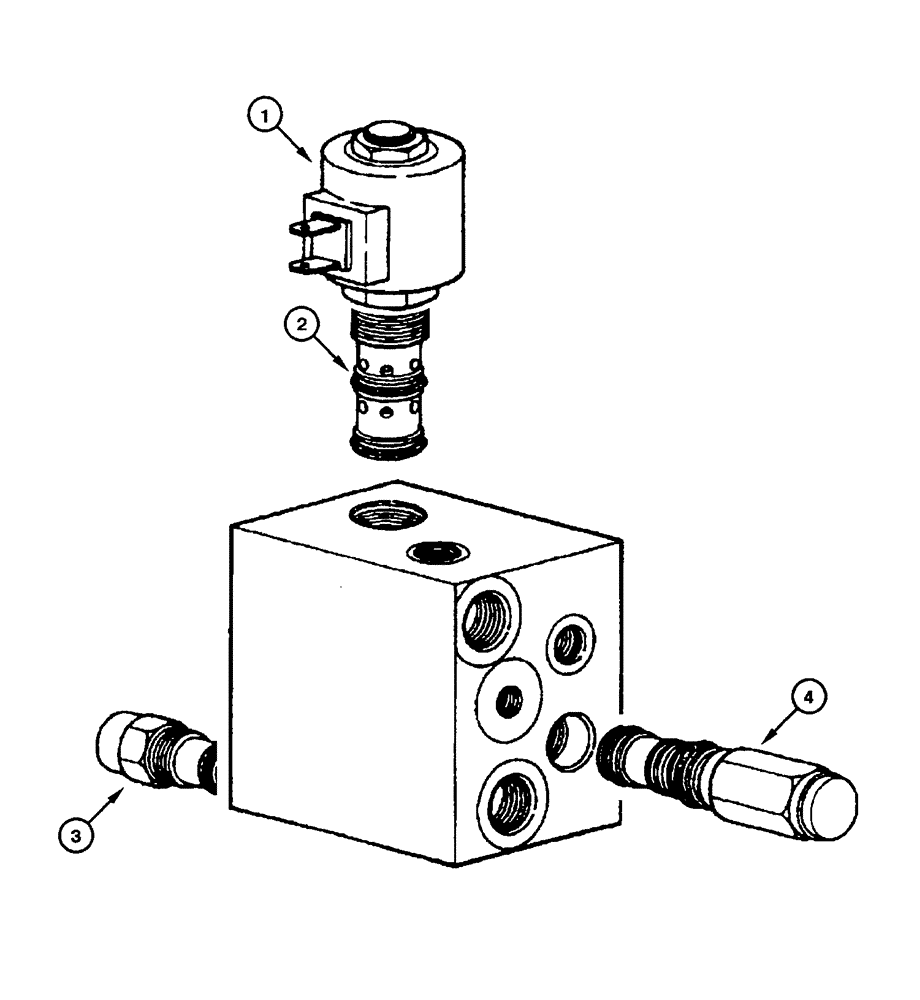 Схема запчастей Case 885 - (08.38[00]) - DIFFERENTIAL LOCK - SOLENOID VAVLE (08) - HYDRAULICS