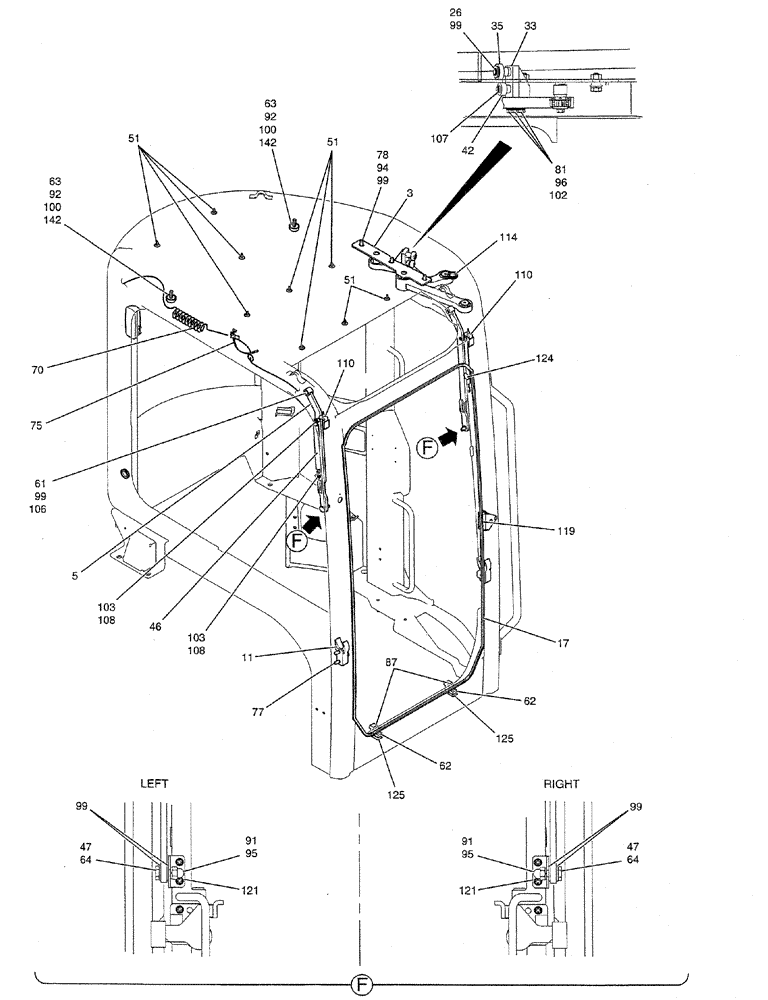 Схема запчастей Case CX27B PV13 - (01-049) - CAB ASSY (05) - SUPERSTRUCTURE