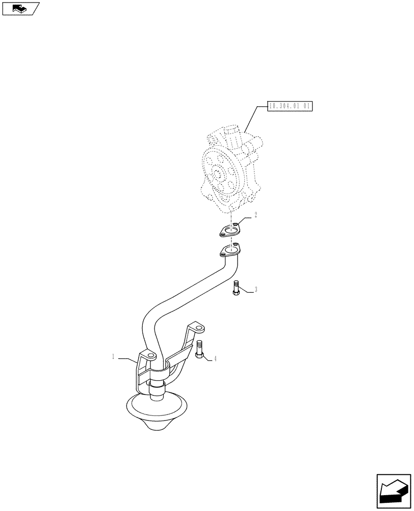 Схема запчастей Case F3AE0684S E913 - (10.304.05) - OIL PUMP PIPING (504079789) (10) - ENGINE