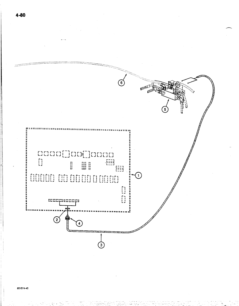 Схема запчастей Case 170B - (4-80) - SWING BRAKE ELECTRICAL HARNESS, P.I.N. 74341 THROUGH 74456 (04) - ELECTRICAL SYSTEMS