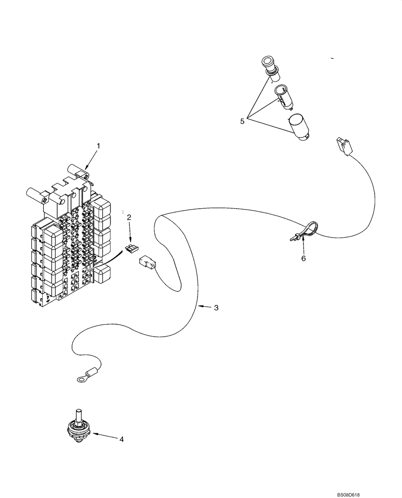 Схема запчастей Case 621D - (04-28) - HARNESS - CIGAR LIGHTER (04) - ELECTRICAL SYSTEMS