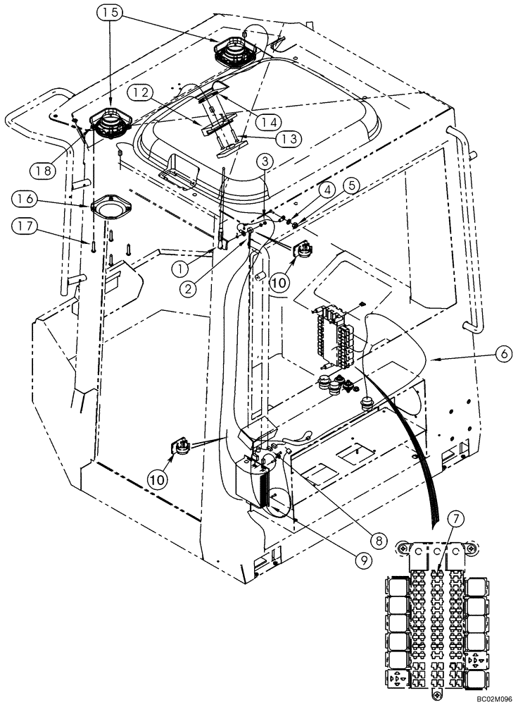 Схема запчастей Case 921C - (04-35) - RADIO - MOUNTING (04) - ELECTRICAL SYSTEMS