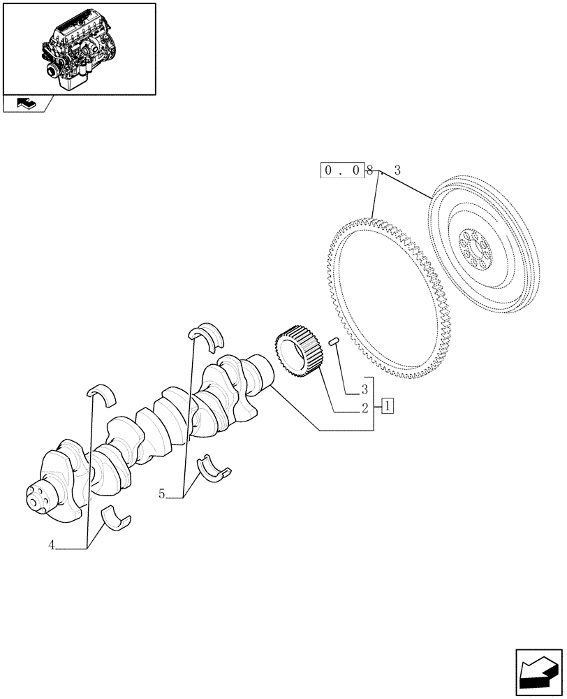 Схема запчастей Case F3AE0684N E907 - (0.08.0) - CRANKSHAFT & RELATED PARTS (504051798) 