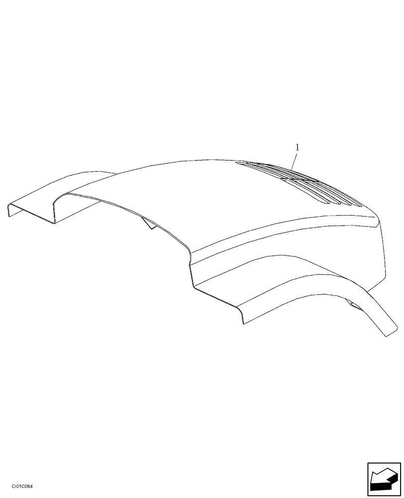 Схема запчастей Case SV208 - (12-023-00[01]) - HOOD, ENGINE (GROUP 200) (ND103477) (09) - CHASSIS/ATTACHMENTS