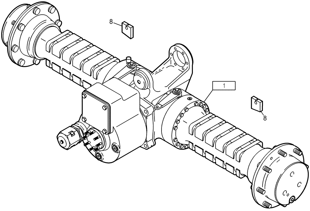 Схема запчастей Case 321D - (02.210[001]) - REAR AXLE FAST GEAR (OPTION) (S/N 591052-UP) No Description