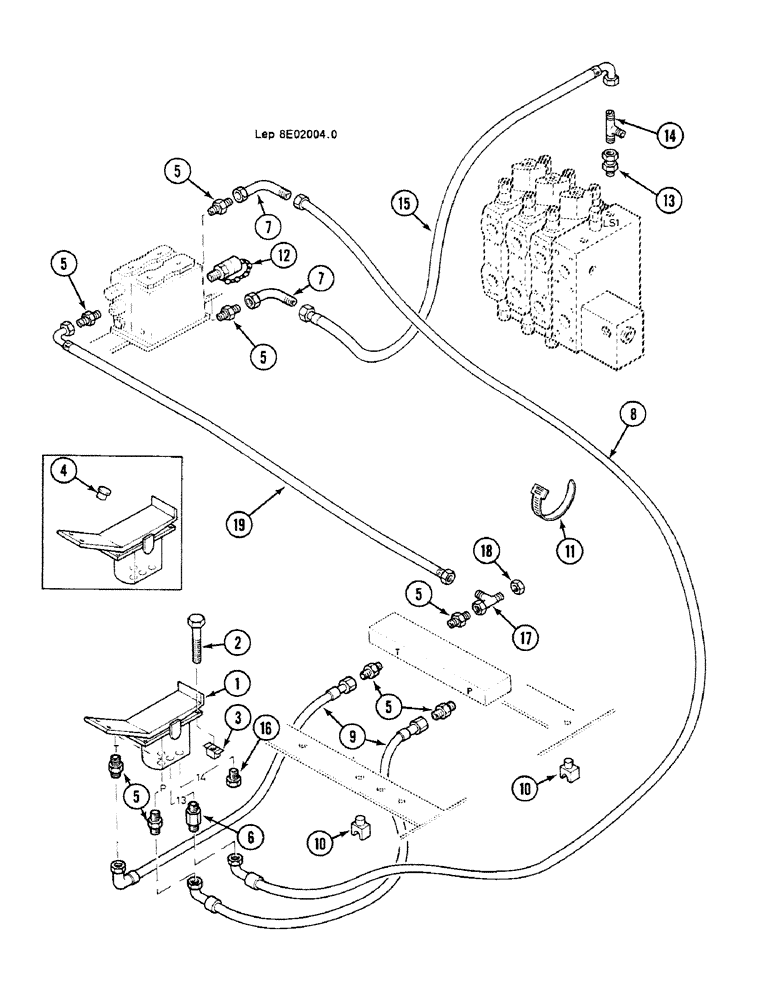 Схема запчастей Case 688C - (8E-08) - HYDRAULIC HAMMER CIRCUIT (07) - HYDRAULIC SYSTEM