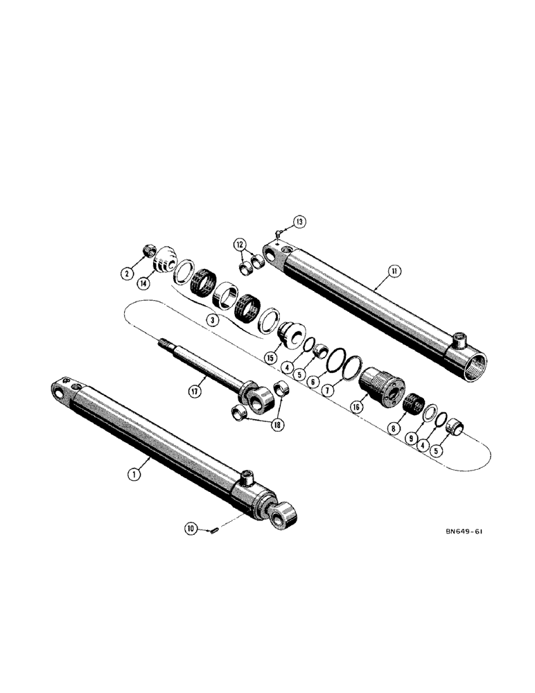 Схема запчастей Case 420C - (224[1]) - D28218 HYDRAULIC TILT CYLINDER (07) - HYDRAULIC SYSTEM