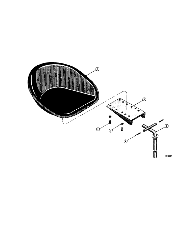 Схема запчастей Case 310B - (06[1]) - FORK LIFT SEAT 