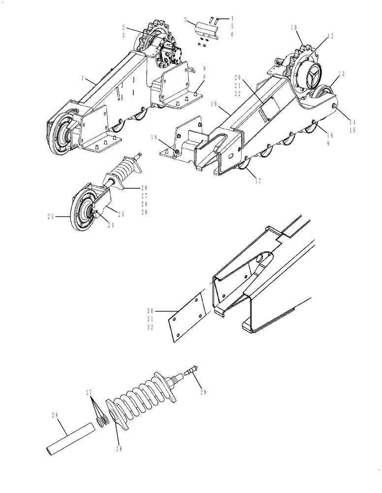 Схема запчастей Case 445CT - (06-58) - FINAL DRIVE (445CT) REXROTH DRIVE MOTORS (06) - POWER TRAIN