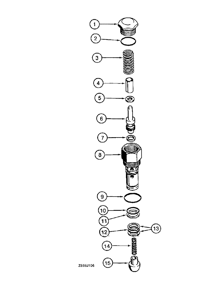 Схема запчастей Case 550E - (8-46) - CIRCUIT RELIEF VALVE (08) - HYDRAULICS