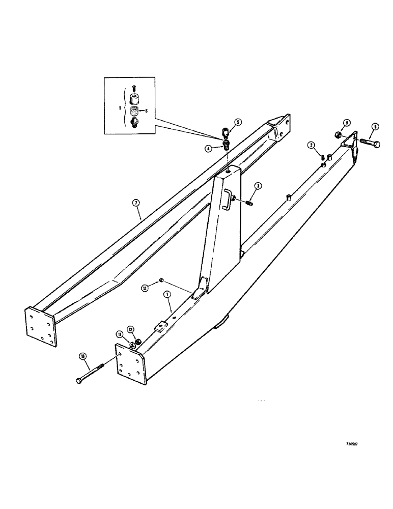 Схема запчастей Case 26 - (070) - 3 POINT HITCH SUBFRAME & RELATED PARTS USED ON NON-LOADER MODELS ONLY BEF. 3 POINT HITCH SN. 5233159 