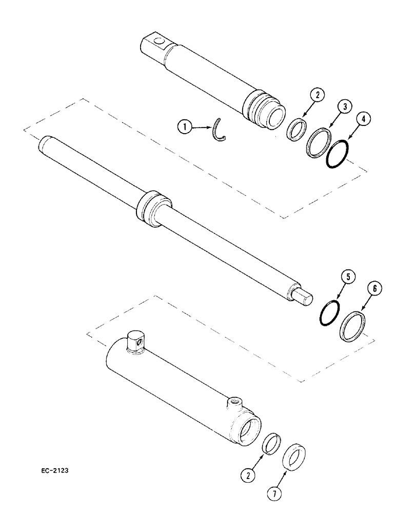 Схема запчастей Case 380B - (5-134) - POWER STEERING CYLINDER 3118502R92 (05) - STEERING