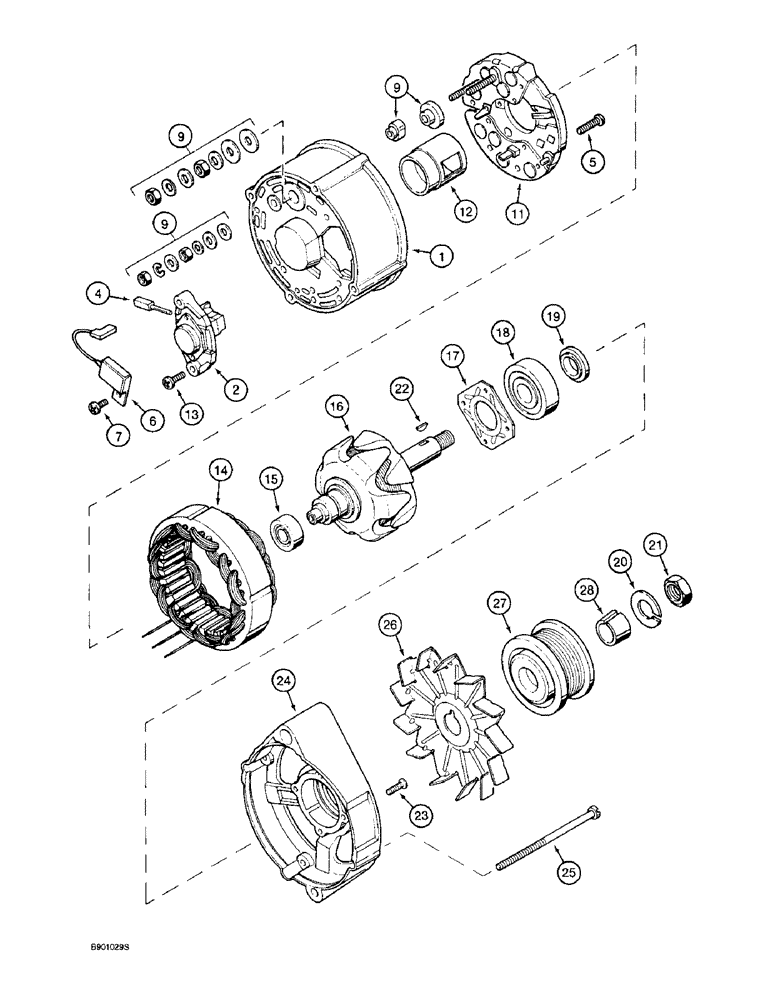 Схема запчастей Case 580SL - (4-06) - ALTERNATOR (04) - ELECTRICAL SYSTEMS