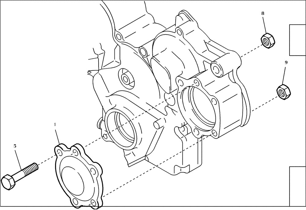 Схема запчастей Case 21D - (95.015[001]) - DRIVE-GEARING LID (S/N 561101-UP) No Description