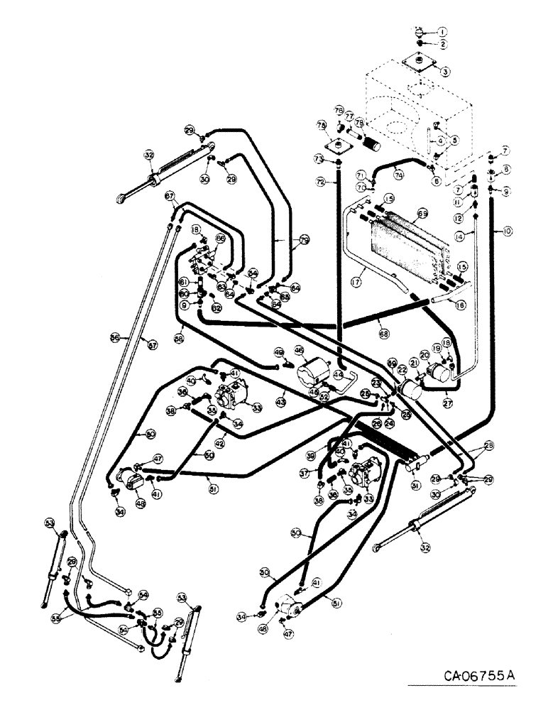 Схема запчастей Case 4150 - (10-07) - HYDRAULICS, HYDRAULIC AND HYDROSTATIC SYSTEM, LOADER (07) - HYDRAULICS