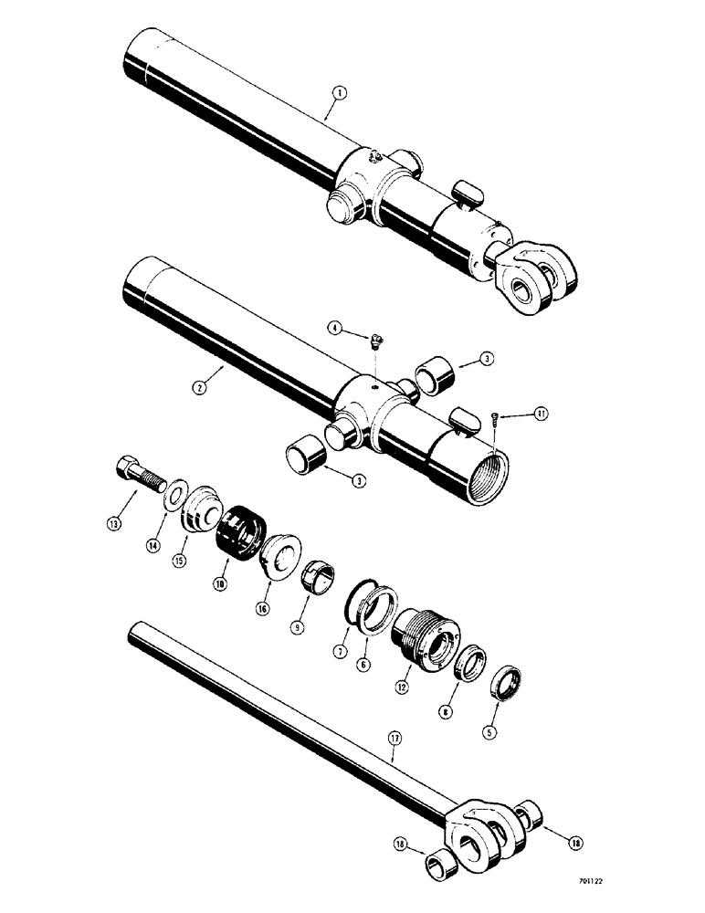 Схема запчастей Case 680CK - (204) - G32140 AND G32137 LOADER TILT CYLINDERS, TRACTOR SN. 9105675 AND AFTER (35) - HYDRAULIC SYSTEMS