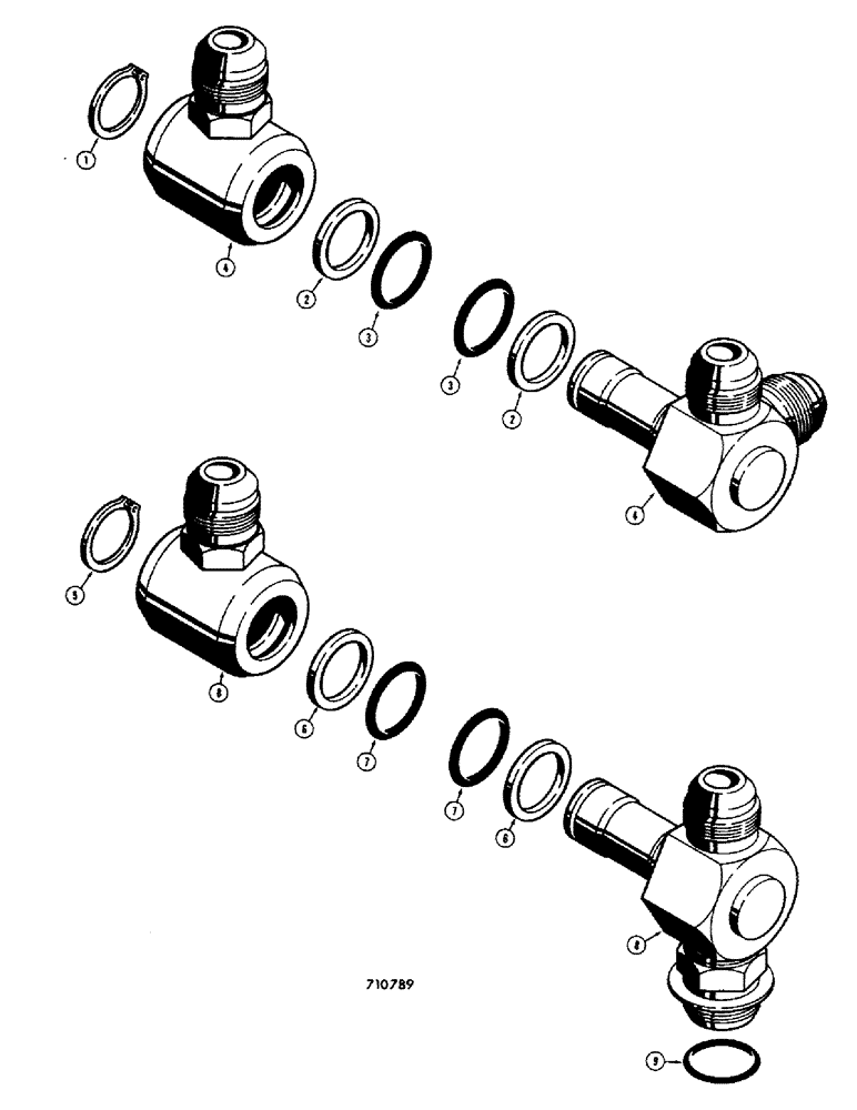 Схема запчастей Case 35 - (094) - SWIVEL JOINT, SWIVEL JOINT - D60947 