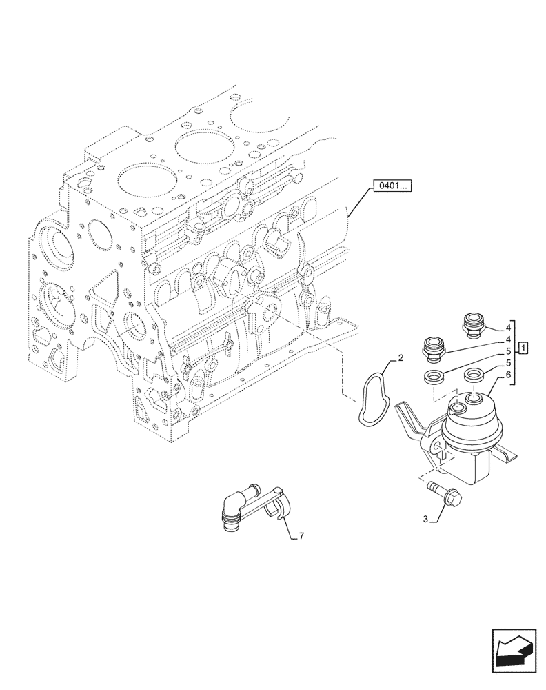 Схема запчастей Case F4GE9454K J604 - (2010.043) - FUEL PUMP 