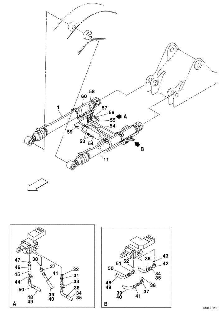 Схема запчастей Case CX135SR - (08-020) - HYDRAULICS - BOOM CYLINDER, MODELS WITH LOAD HOLD (08) - HYDRAULICS