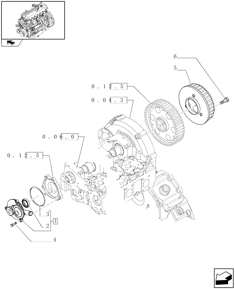 Схема запчастей Case F2CE9684H E010 - (0.04.5) - ENGINE BREATHERS (504136621) 