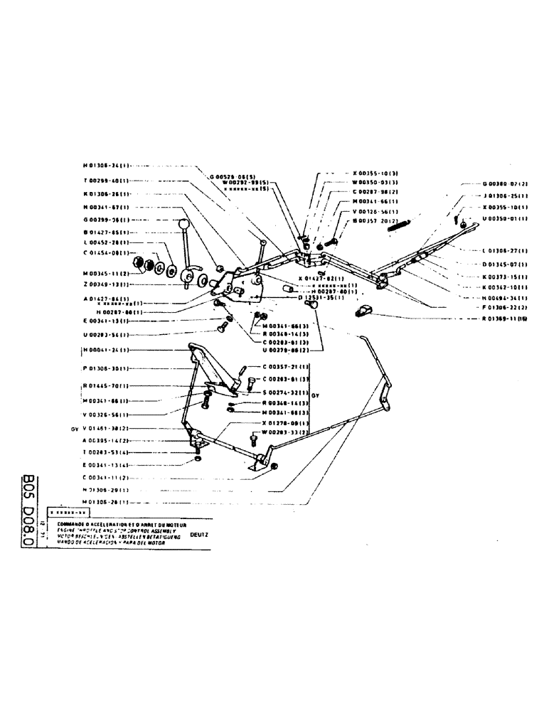 Схема запчастей Case GCK120 - (016) - ENGINE THROTTLE AND STOP CONTROL ASSEMBLY 