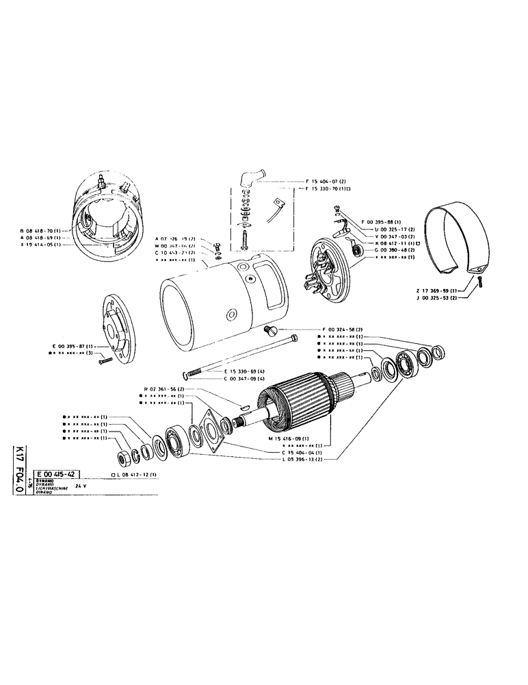 Схема запчастей Case LC80 - (085) - DYNAMO 