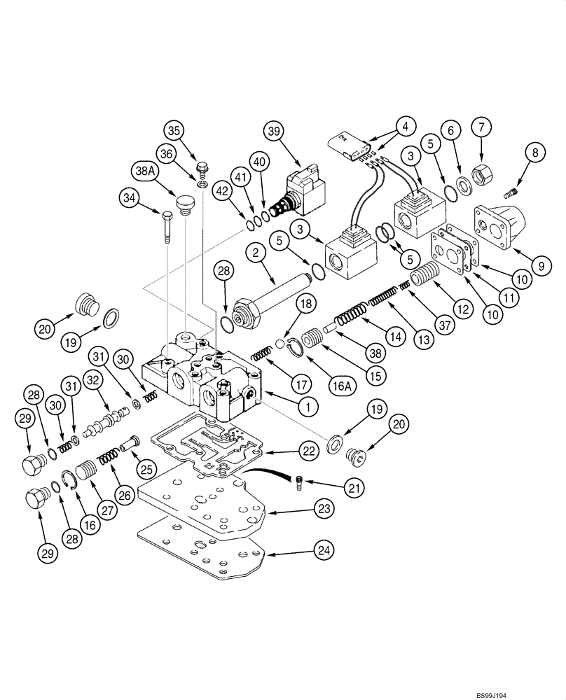 Схема запчастей Case 580M - (06-22) - TRANSMISSION ASSY - VALVE, CONTROL (06) - POWER TRAIN