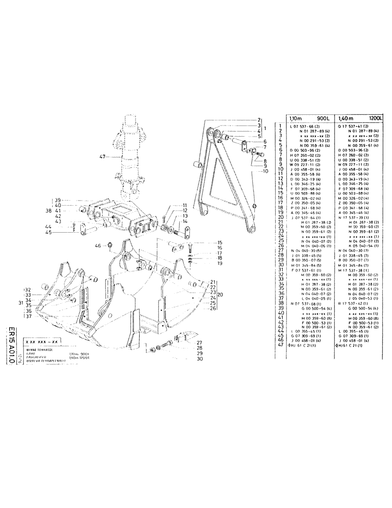 Схема запчастей Case RC200 - (123) - GRAB - 1,10M, 900L 