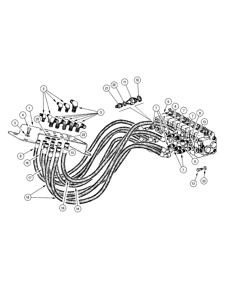 Схема запчастей Case 885 - (08-088[01]) - DISTRIBUTOR - HYDRAULIC CIRCUIT (08) - HYDRAULICS