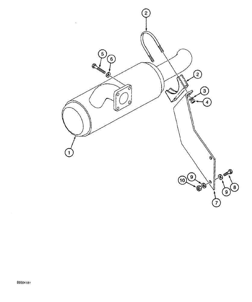 Схема запчастей Case MAXI-SNEAKER - (02-008) - MUFFLER AND EXHAUST SYSTEM (02) - ENGINE