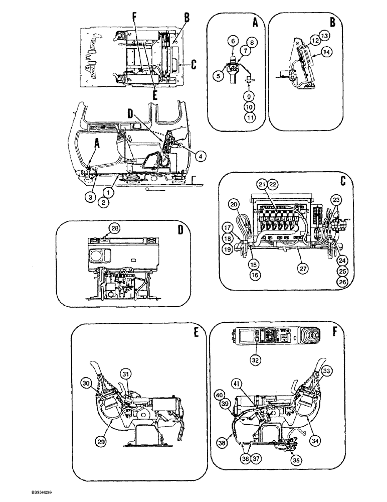 Схема запчастей Case 9060B - (4-08) - ELECTRICAL PARTS IN CAB (04) - ELECTRICAL SYSTEMS