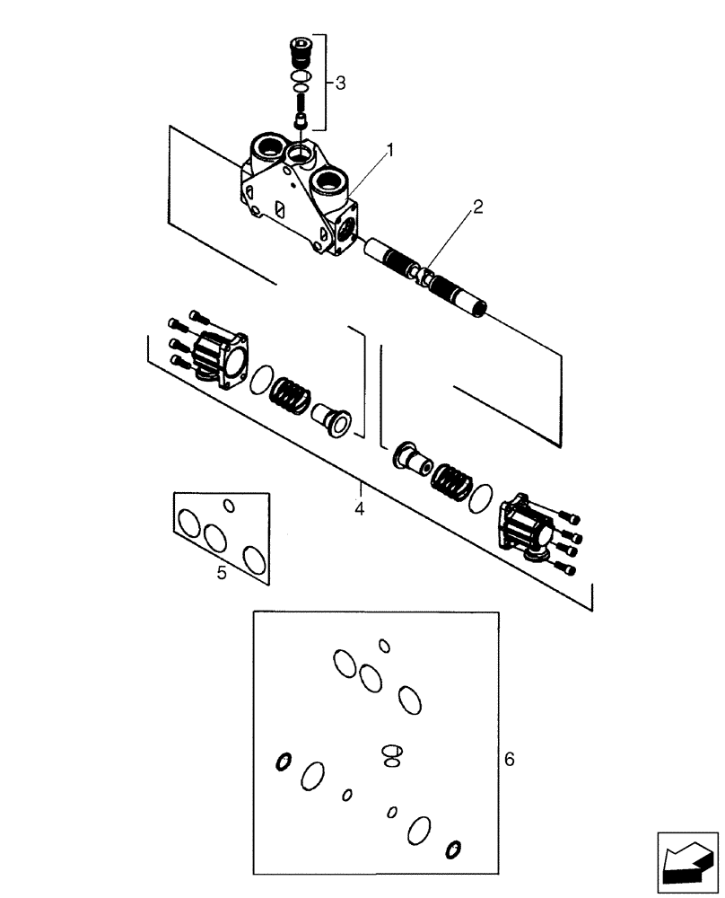 Схема запчастей Case 580SM - (35.150.08[02]) - 87617618 VALVE SECTION - BACKHOE STABILIZER (WITH PILOT CONTROLS) (580SM & 580SM+) (35) - HYDRAULIC SYSTEMS