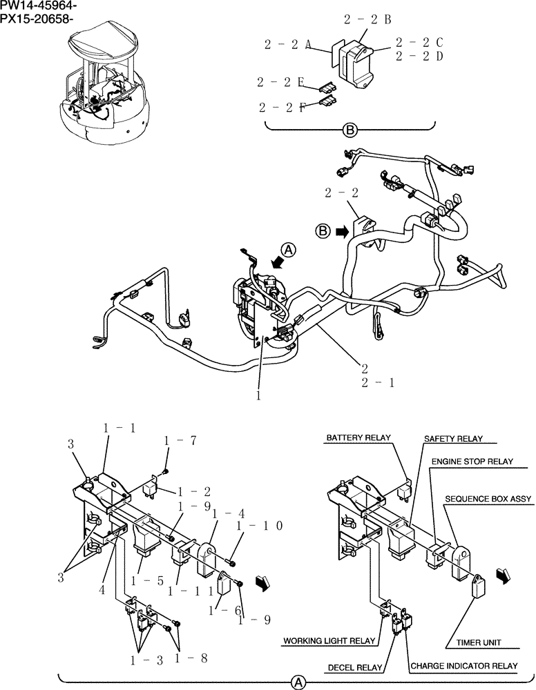 Схема запчастей Case CX31B - (327-01[1]) - RELAY ASSEMBLY (00) - GENERAL & PICTORIAL INDEX