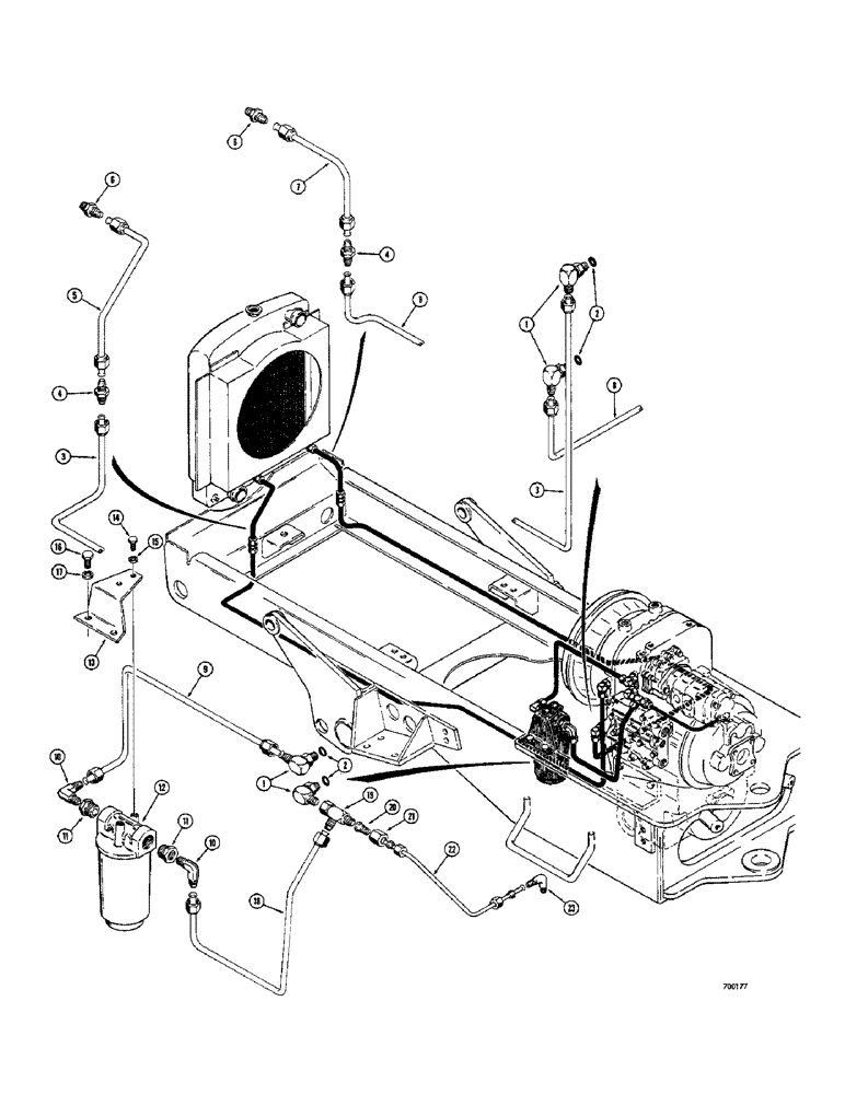 Схема запчастей Case 400C - (120) - POWERSHIFT TRANSMISSION, TRANSMISSION HYDRAULIC SYSTEM (06) - POWER TRAIN