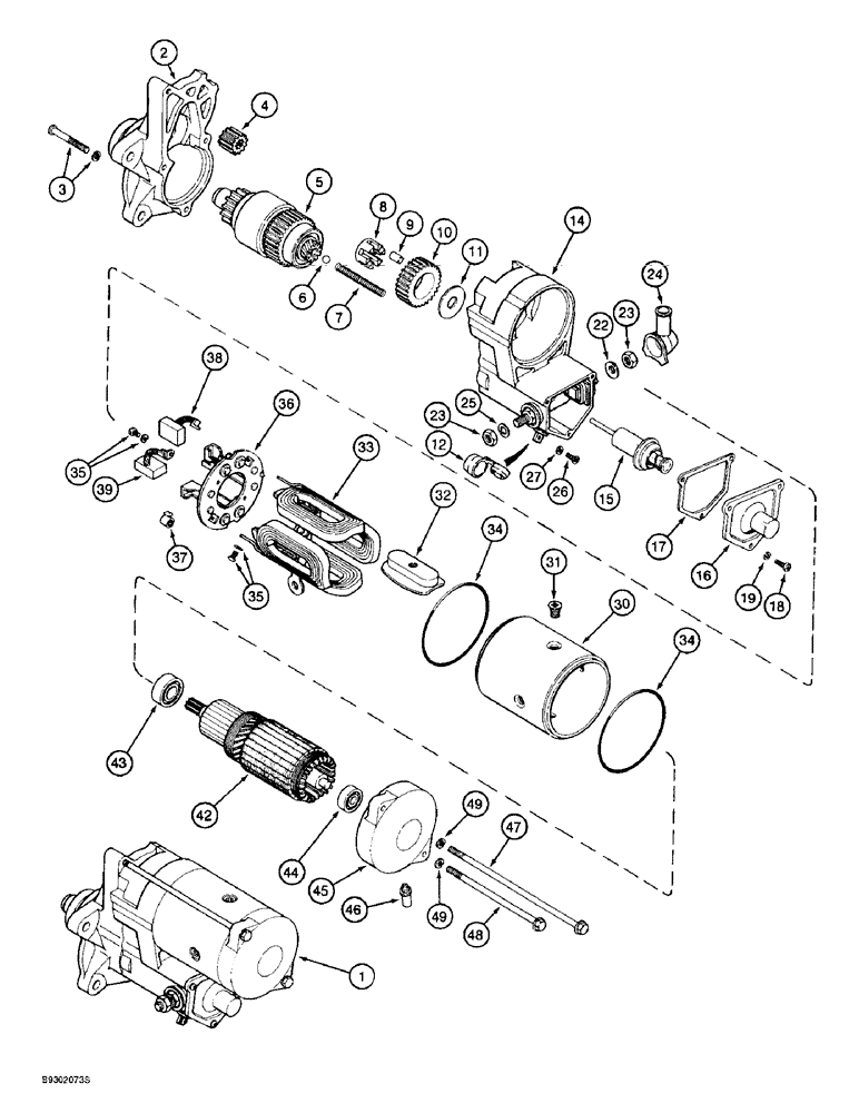 Схема запчастей Case 621B - (4-04) - STARTER (04) - ELECTRICAL SYSTEMS