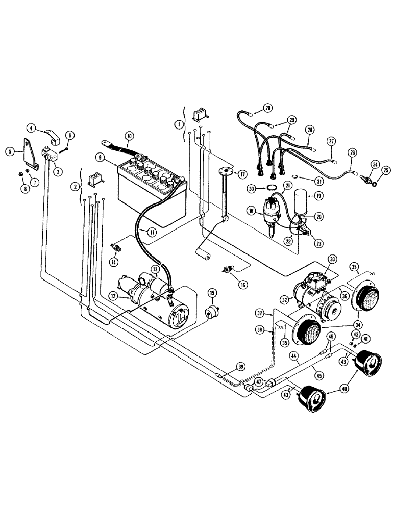 Схема запчастей Case W9B - (062) - GENERATOR ELECTRICAL SYSTEM, GAS ENGINE (04) - ELECTRICAL SYSTEMS